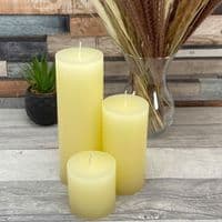 Glo Wax Pillar Candle Set of 3